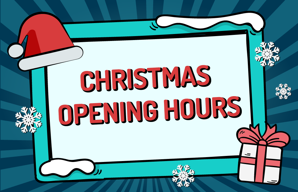 Christmas opening hours 2023 Plasma Place